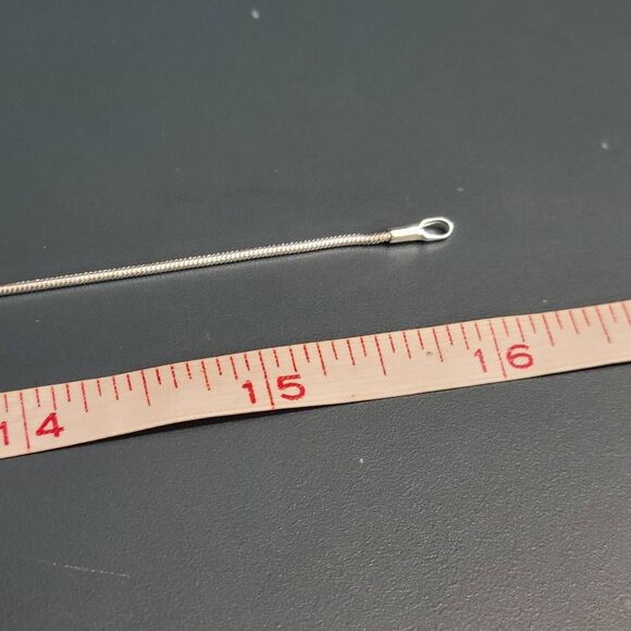 Mom Mother Sterling Silver 925 Heart Gem Pendant on Snake Rope Chain Necklace - Picture 10 of 14